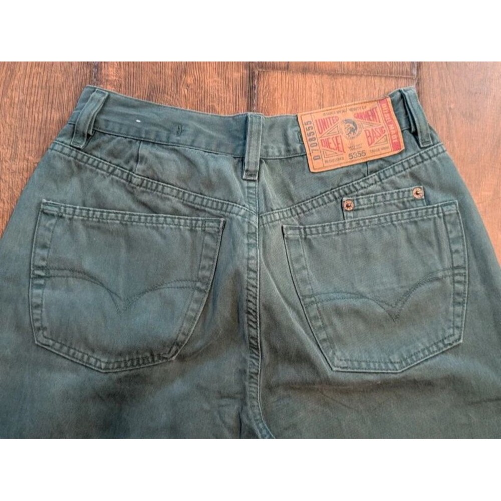 Diesel 5355 Patrol Relaxed Fit Tapered Leg Jeans Men's Sz 32 Green Made In Italy - Picture 11 of 12